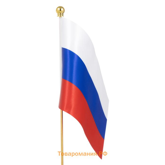Флагшток настольный с флагом России, круг 2×7 см, h=30 см