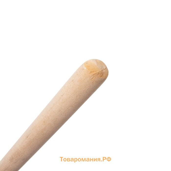 Лопата для уборки снега, пластиковый ковш 480×360 мм, оцинкованная планка, деревянный черенок