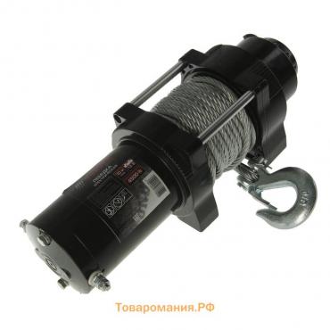 Лебедка электрическая ТУНДРА, 12V, 4500 lb (2 т), 2 л.с., до 6 м/мин, 6.5 мм × 10 м