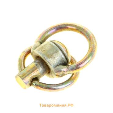 Вертлюг с кольцом, малый,(дл. 6 см, ширина-3 см, дл. кольца 3,7 см, толщина проволоки 0,3 см)