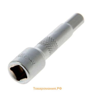 Удлинитель для воротка ТУНДРА, квадрат 1/4", 50 мм, CrV