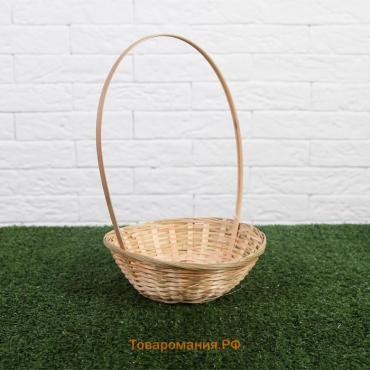 Корзина плетеная, 19x5/31 см, натуральный, бамбук