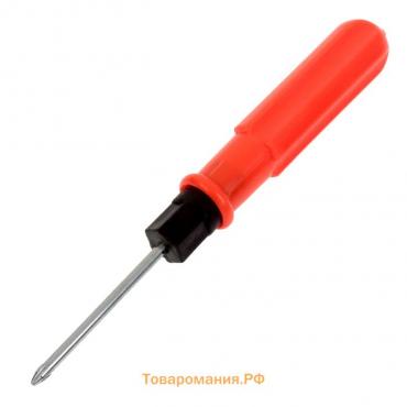 Отвертка комбинированная ЛОМ, 2 в 1, пластиковая рукоятка, PH0/SL3×60 мм