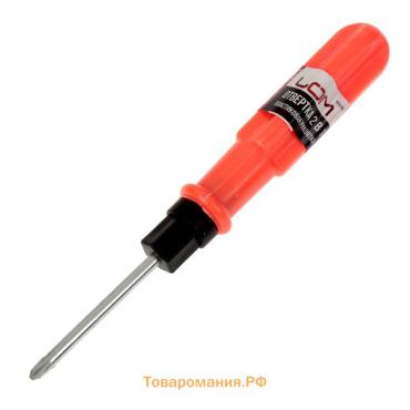 Отвертка комбинированная ЛОМ, 2 в 1, пластиковая рукоятка, PH1/SL5×70 мм