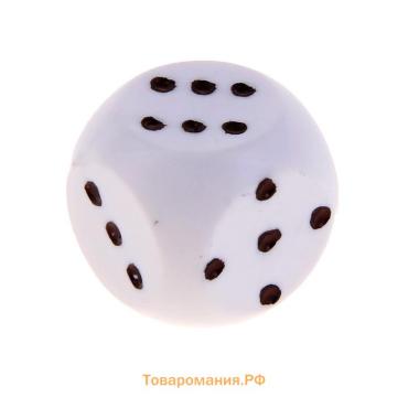 Кости игральные, кубики для настольных игр, 1.5 х 1.5 см, белые