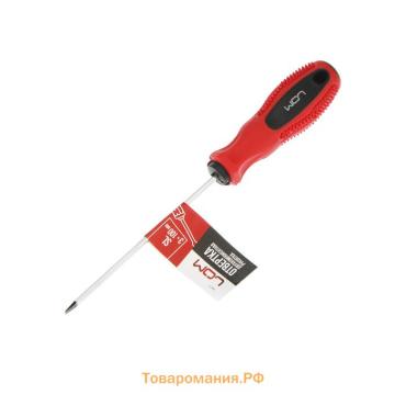 Отвертка шлицевая ЛОМ, магнит, двухкомпонентная рукоятка, SL3×75 мм
