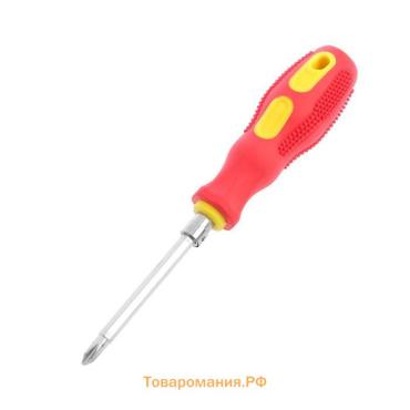 Отвертка комбинированная ЛОМ, 2 в 1, двухкомпонентная рукоятка, PH2/SL6×75 мм