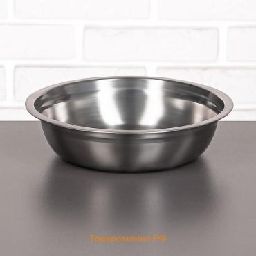 Миска «Мэйли», 1.5 л, 25×6 см, нержавеющая сталь, серебристая