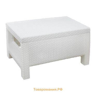 Стол "Ротанг", 76,5х57х42 см, цвет белый