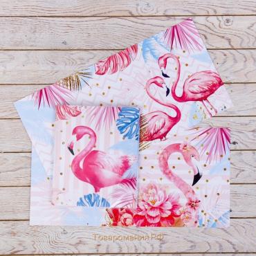 Обложка со вставками «Фламинго», 21 × 35 см