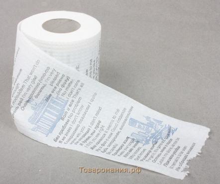 Сувенирная туалетная бумага "Русско-английский разговорник", 2 часть, 9х10х9 см