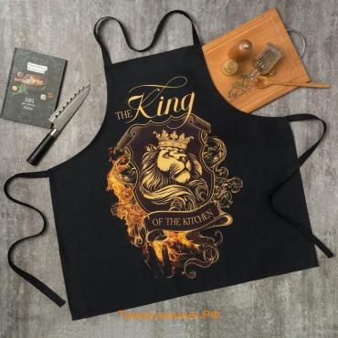 Фартук "" The King of the kitchen 73х71 см, 100% хлопок, саржа 190 гр/м2