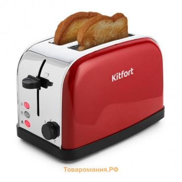 Тостер Kitfort KT-2014-3, 720-850 Вт, 7 режимов прожарки, красный