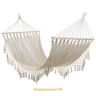 Гамак maclay, с каркасом, 100×200 см, бежевый