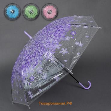 Зонт - трость полуавтоматический «Spring», 8 спиц, R = 46 см, цвет МИКС
