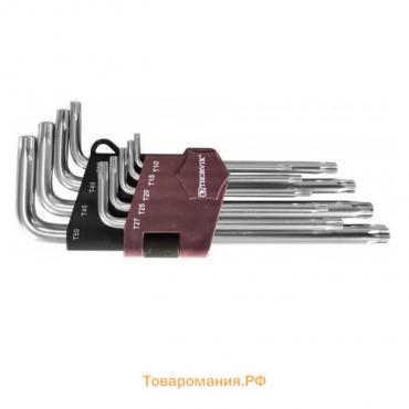 Набор ключей торцевых Thorvik 53150, TORX, с штифтом, Т10H-T50H, 9 предметов