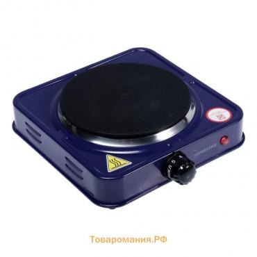 Плитка электрическая HOMESTAR HS-1102, 1000 Вт, 1 конфорка, цвет "сапфир"