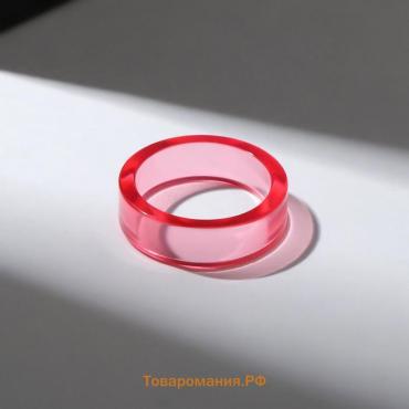 Кольцо пластик "Тренд", цвет розовый, размер 17