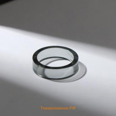Кольцо пластик "Тренд", цвет серый, размер 17