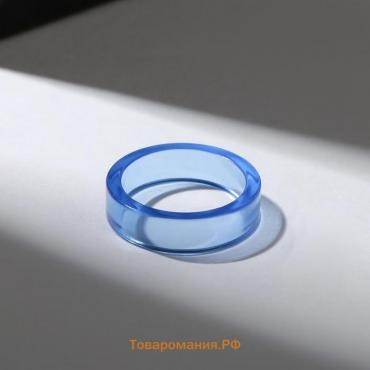 Кольцо пластик "Тренд", цвет синий, размер 18