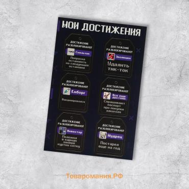 Набор из 6 шильдиков на подарки «Мои достижения», 16×24 см
