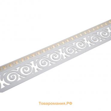 Декоративная планка «Завиток», длина 200 см, ширина 7 см, цвет золото/белый
