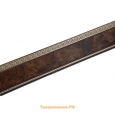 Декоративная планка «Меандр», длина 450 см, ширина 7 см, цвет золото/карельская берёза