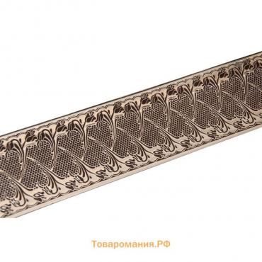 Декоративная планка «Прованс», длина 400 см, ширина 7 см, цвет золото/шоколад