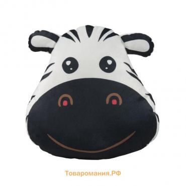 Подушка - игрушка Zebra, размер 35х36 см, цвет белый