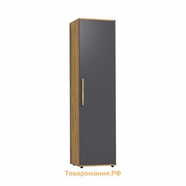 Шкаф для одежды и белья Crown 8, 560 × 400 × 2113 мм, цвет дуб золотистый / графит