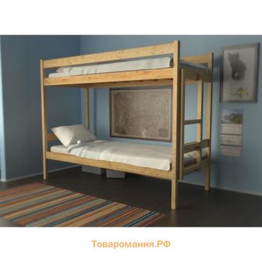 Двухъярусная кровать «Дюна», 90 × 200 см, массив сосны