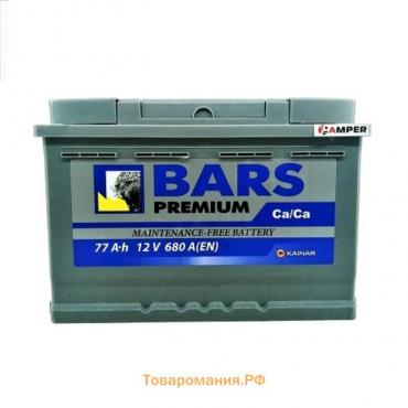 Автомобильный аккумулятор BARS Premium 77 Ач 6СТ-77.0 VL, обратная полярность