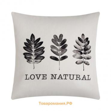 Наволочка декоративная  Natural print (вид 1), 40 х 40 см, 100% хлопок