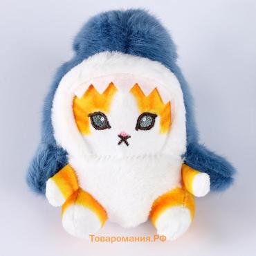 Брелок детский «Кот-акула», мягкая игрушка, 11 см, МИКС